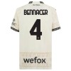 AC Milan Ismael Bennacer 4 Fjerde 23-24 Hvit - Herre Fotballdrakt